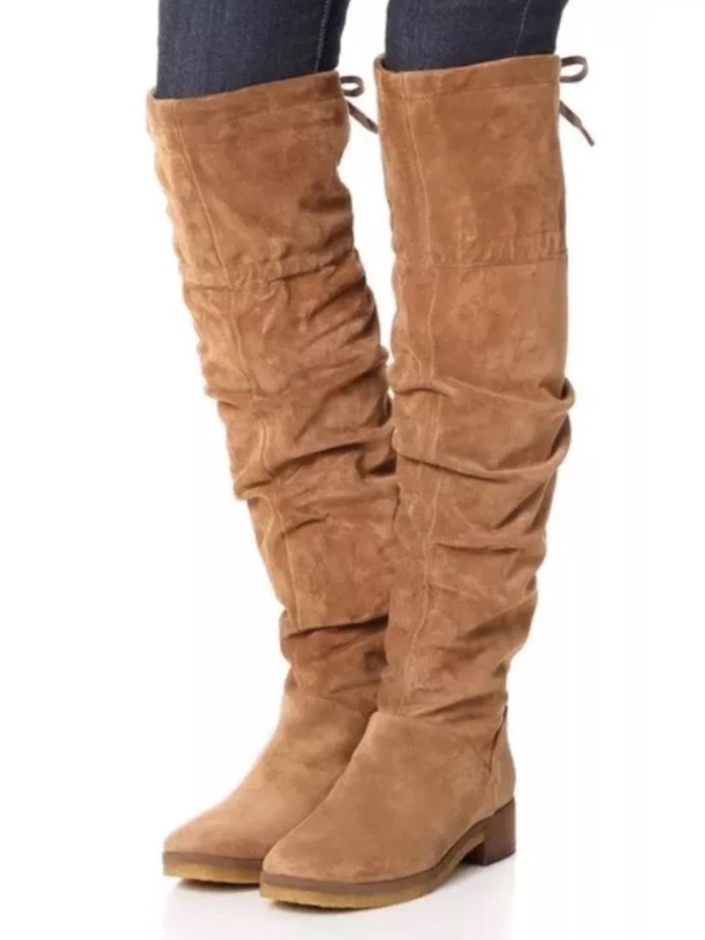 See by Chloé Jona Slouchy Cognac Suede Over-the-Knee Slouch Boots Size 39 or 8